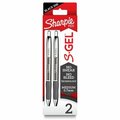 Newell Brands Sharpie Pen, Gel, 0.7mm, Gunmetal Barrel/Black Ink, 2PK SAN2134918